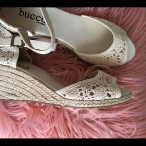White espadrille sandals